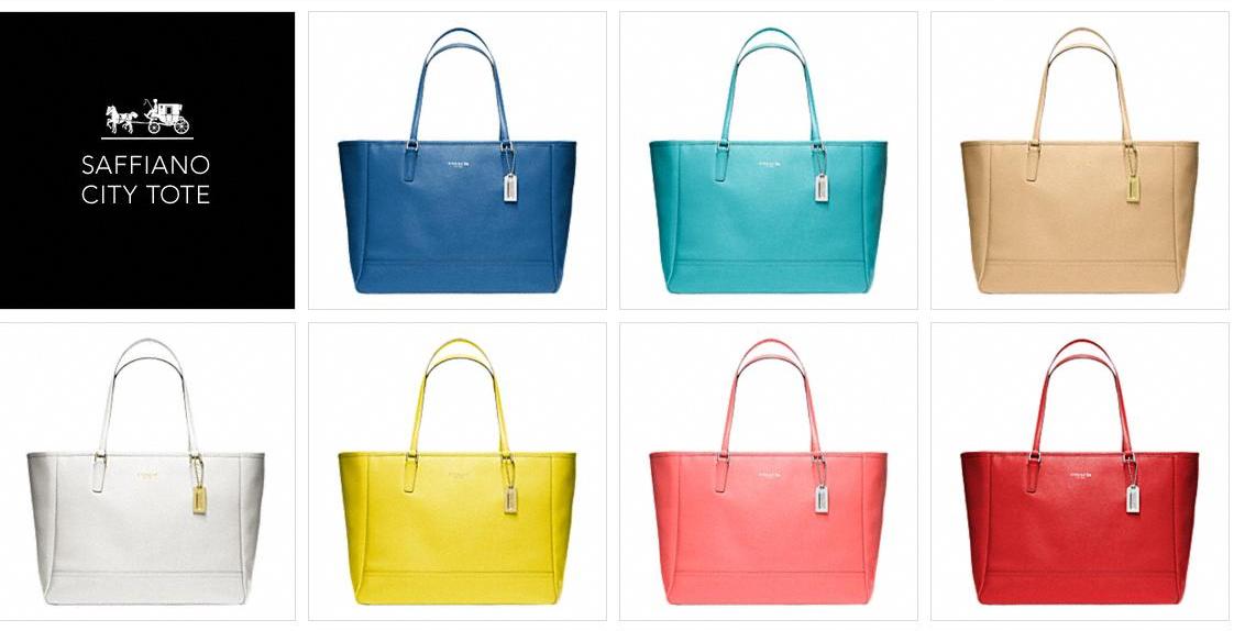 The Chic Sac: COACH SAFFIANO LEATHER CITY TOTE 23576 - Many Colors!