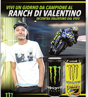 Con Monster vinci t-shirt Valentino Rossi, caschi,cappellini e 1 soggiorno nel suo Ranch a Tavullia Logo Con Monster vinci t-shirt Valentino Rossi, caschi,cappellini e 1 soggiorno nel suo Ranch a Tavullia