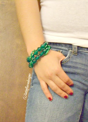 abby rose designs emerald beaded bracelet