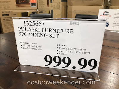 Deal for the Pulaski 9-piece Counter Height Dining Set at Costco