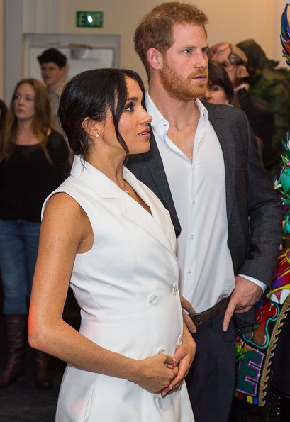 Meghan Markle wore a white blazer dress by Maggie Marilyn which is a New Zealand based fashion brand. Maggie Marilyn Leap of Faith Blazer