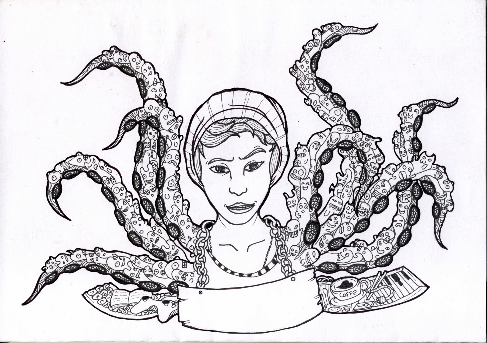 Artwork Doodling with Octopus Blog Header Shakti Nugroho