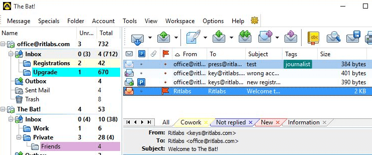 THE BAT! email client software