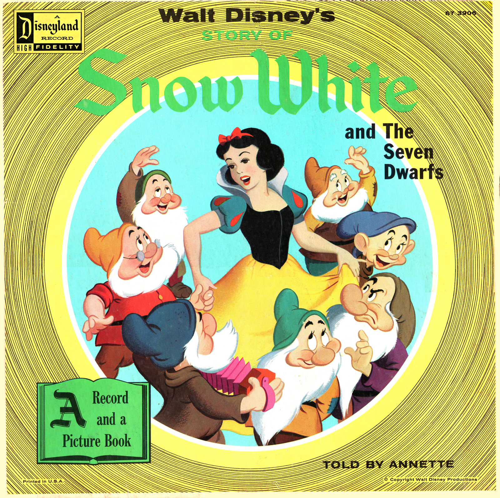 Саундтрек диснея. Уолт Дисней Snow White and the Seven Dwarfs. Уолт Дисней Рекордс. Snow White and the Seven Dwarfs record.
