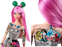 2015 tokidoki barbie chest back tattoos geisha cactus ears cherry blossoms
