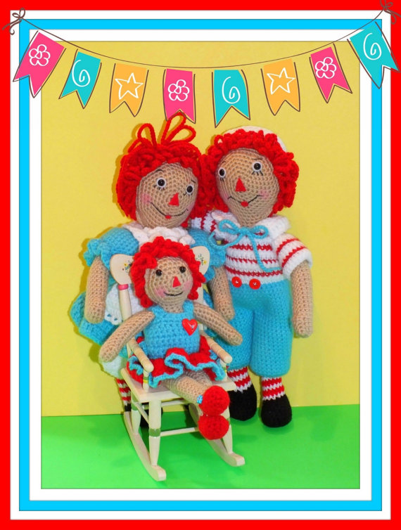 Classic Crochet Rag Dolls Pattern© By Connie Hughes Designs©