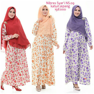 KOLEKSI GAMIS NIBRAS SYARI KATU N JEPANG NS 09