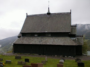 Stave Church in Reingly, Bagn, Norway