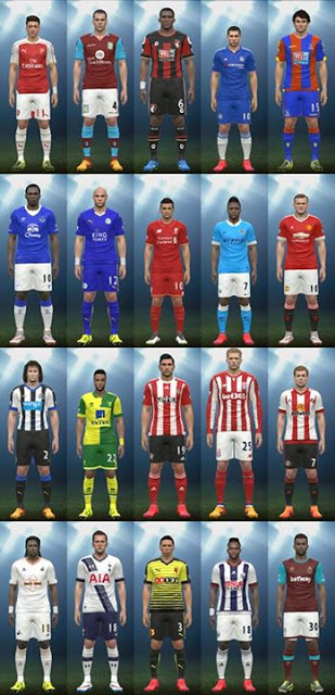 PES 2015 Barclays Premier League Kitpack 2015/2016 By Various Modder