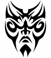 Maori maszk / vektoros pólóminta / RockPont