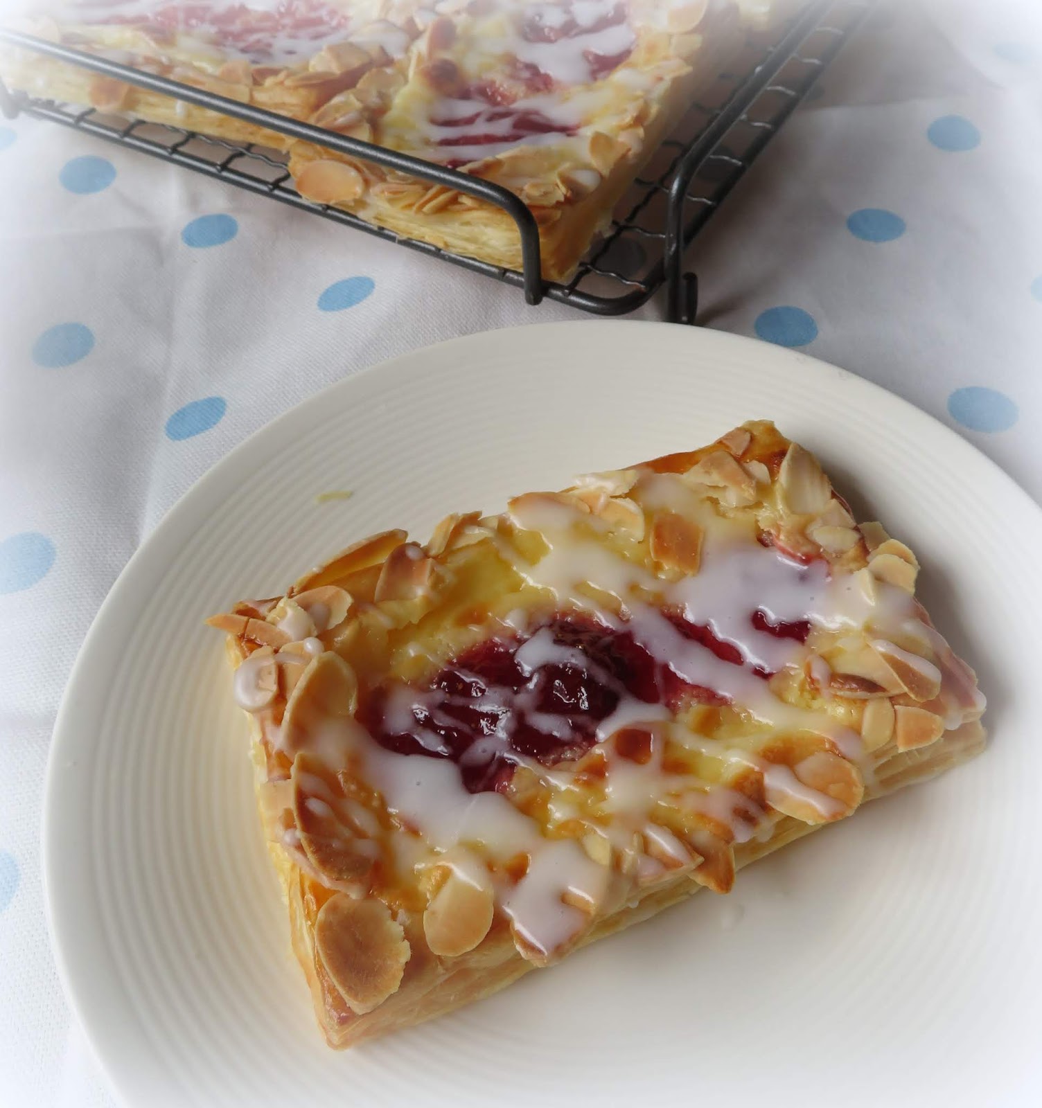 The English Kitchen Strawberry Almond Cream Cheese Danish