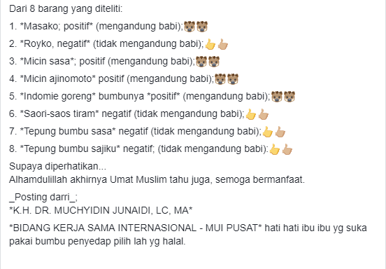 Heboh Bumbu Masak Sampai Indomie Mengandung Babi, Begini Fakta Sebenarnya