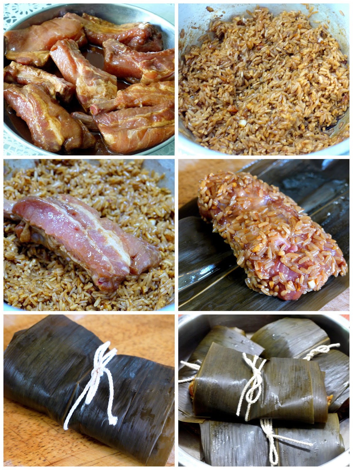 Peng's Kitchen Steamed Glutinous Rice with Ribs in Bamboo Leaf