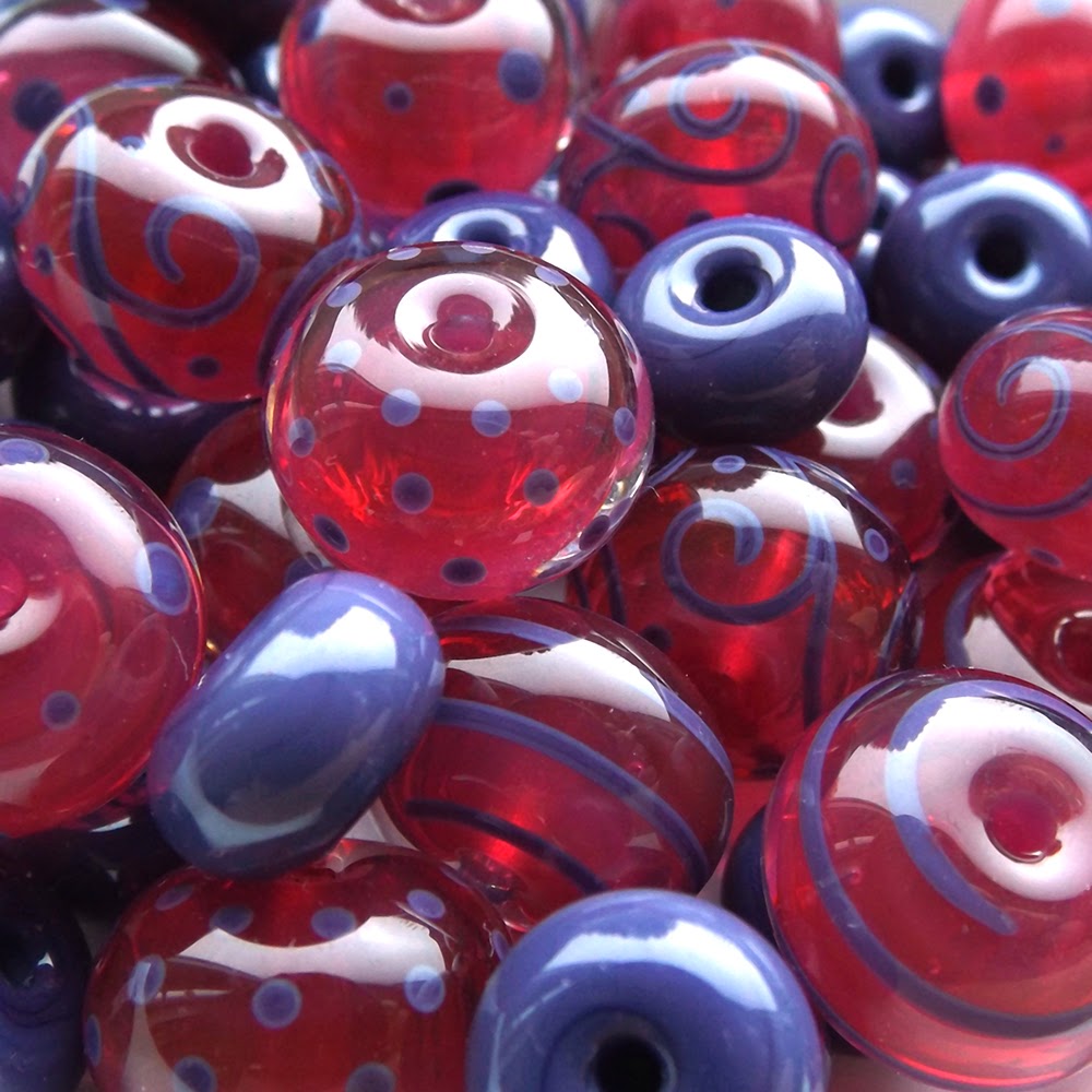 Lampwork glass beads by Laura Sparling