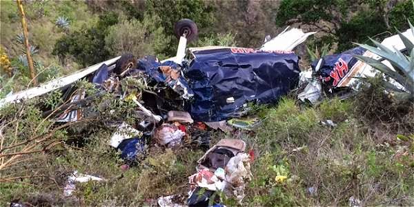 Atención, primera foto de la avioneta accidentada en Los Santos