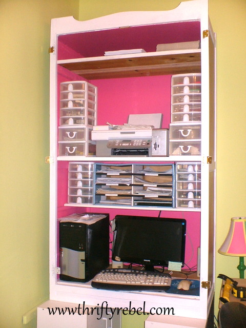 computer desk armoire plans