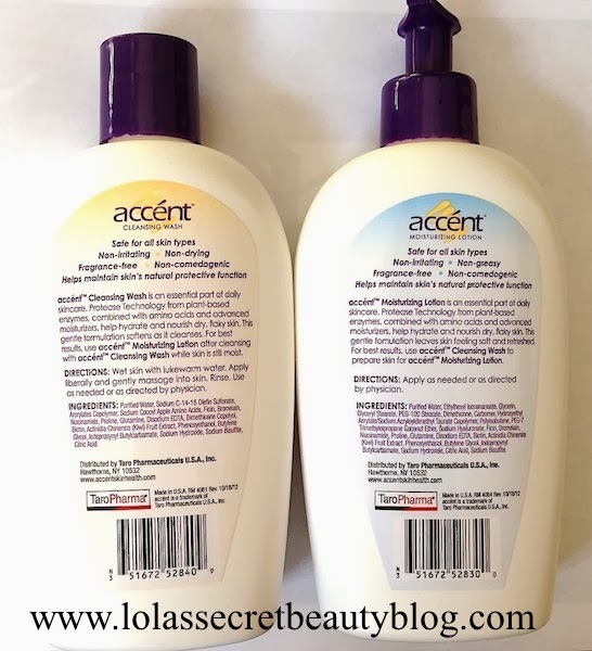 lola's secret beauty blog accént Cleansing Wash & Moisturizing Lotion
