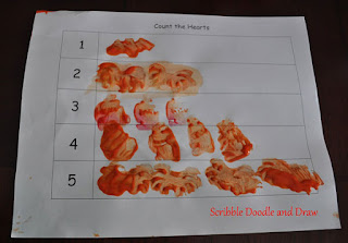 Halloween math activity for preschool counting with stamps