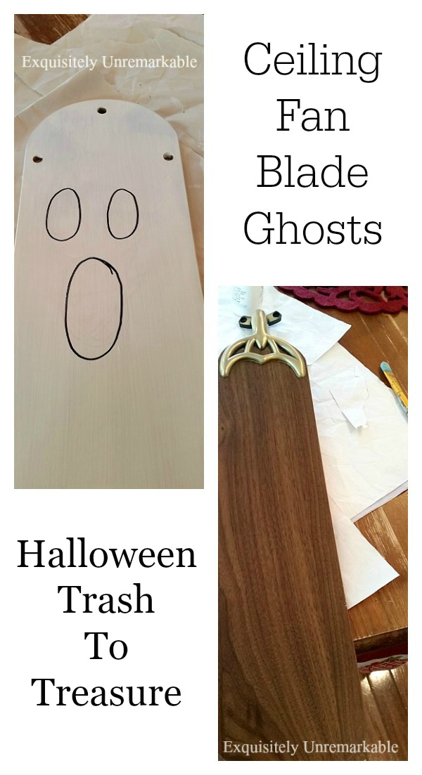 Ceiling Fan Blade Halloween Ghost and Pumpkin Exquisitely Unremarkable