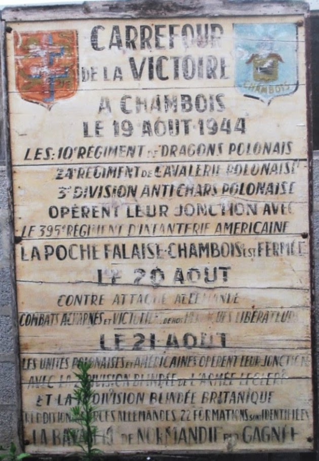 POCHE DE TRUN-CHAMBOIS 1944: PANNEAU PÉRIODE ANNÉE 60 CE TROUVANT A L ...