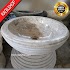 Wastafel marmer tulungagung bulat motif ulir asli batualam diameter 40 cm