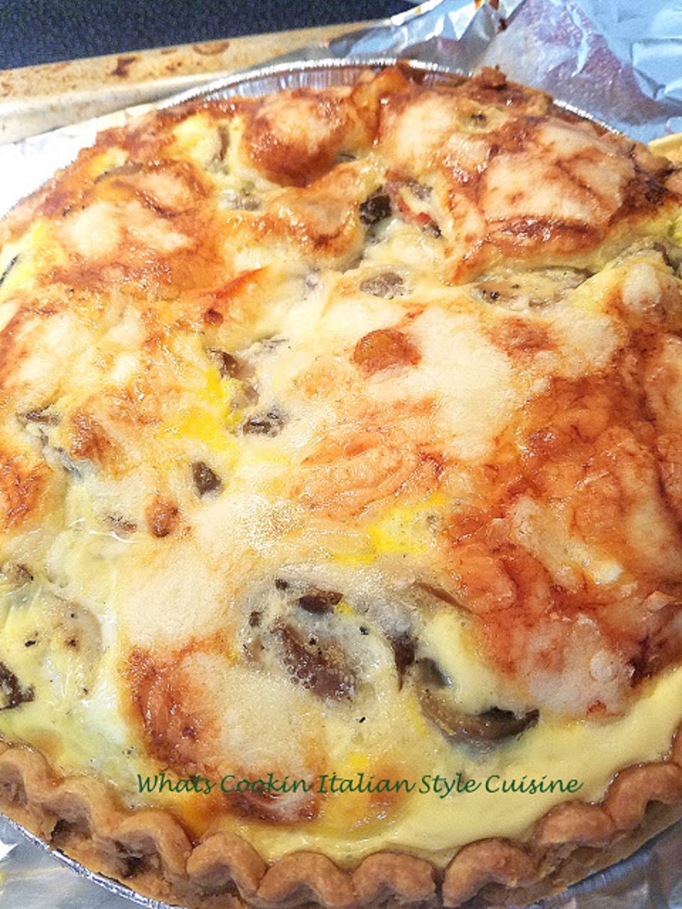 Mushroom Zucchini Quiche What's Cookin' Italian Style Cuisine