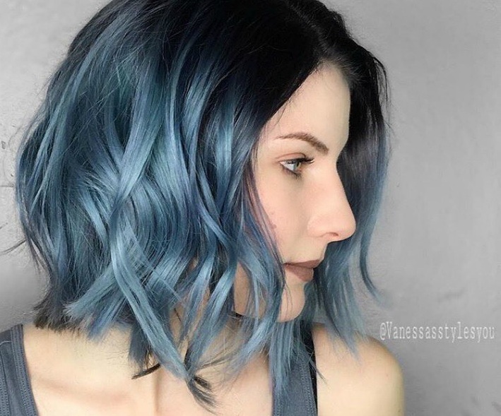 7. Blue Ombre Balayage Short Hair - wide 5