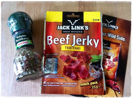 Kotanyi - gemahlene Kräuter und Jack Link`s - Beef Jerky