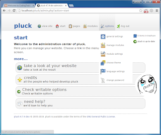 Install Pluck PHP CMS on windows XAMPP tutorial 22