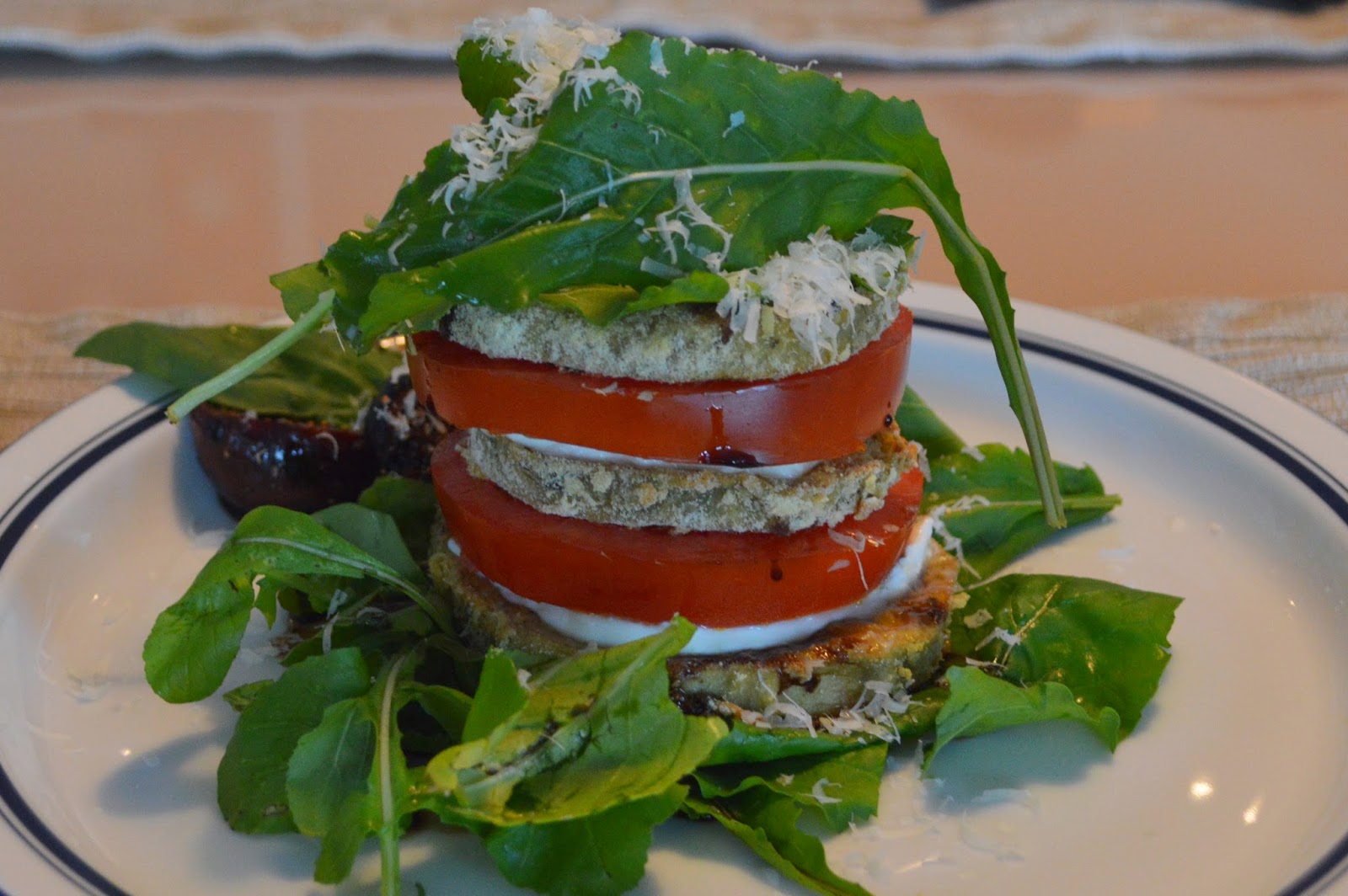 Gluten Free Dinner Diary OvenFried Eggplant Stack