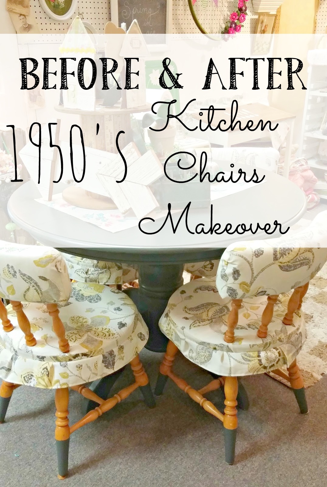 Before And After 1950 S Kitchen Chairs Makeover Little Vintage