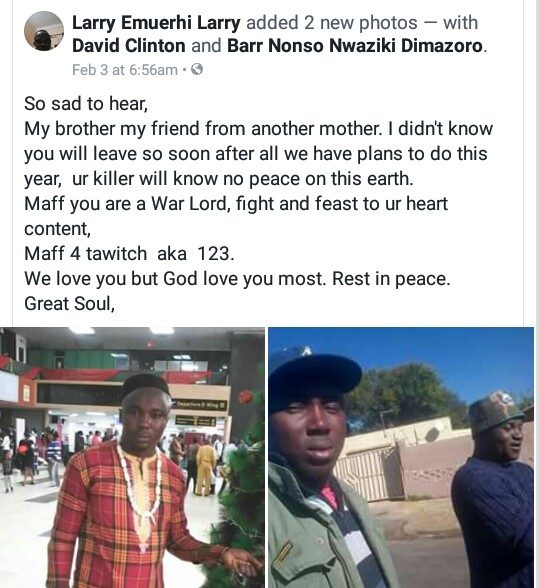  Photos: Two Nigerian men stabbed to death by fellow Nigerian in South Africa over alleged business dispute