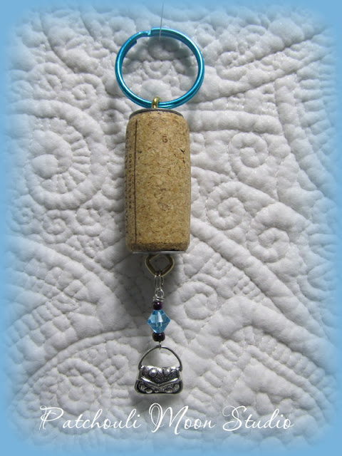 Patchouli Moon Studio~ Wine Cork Key Ring