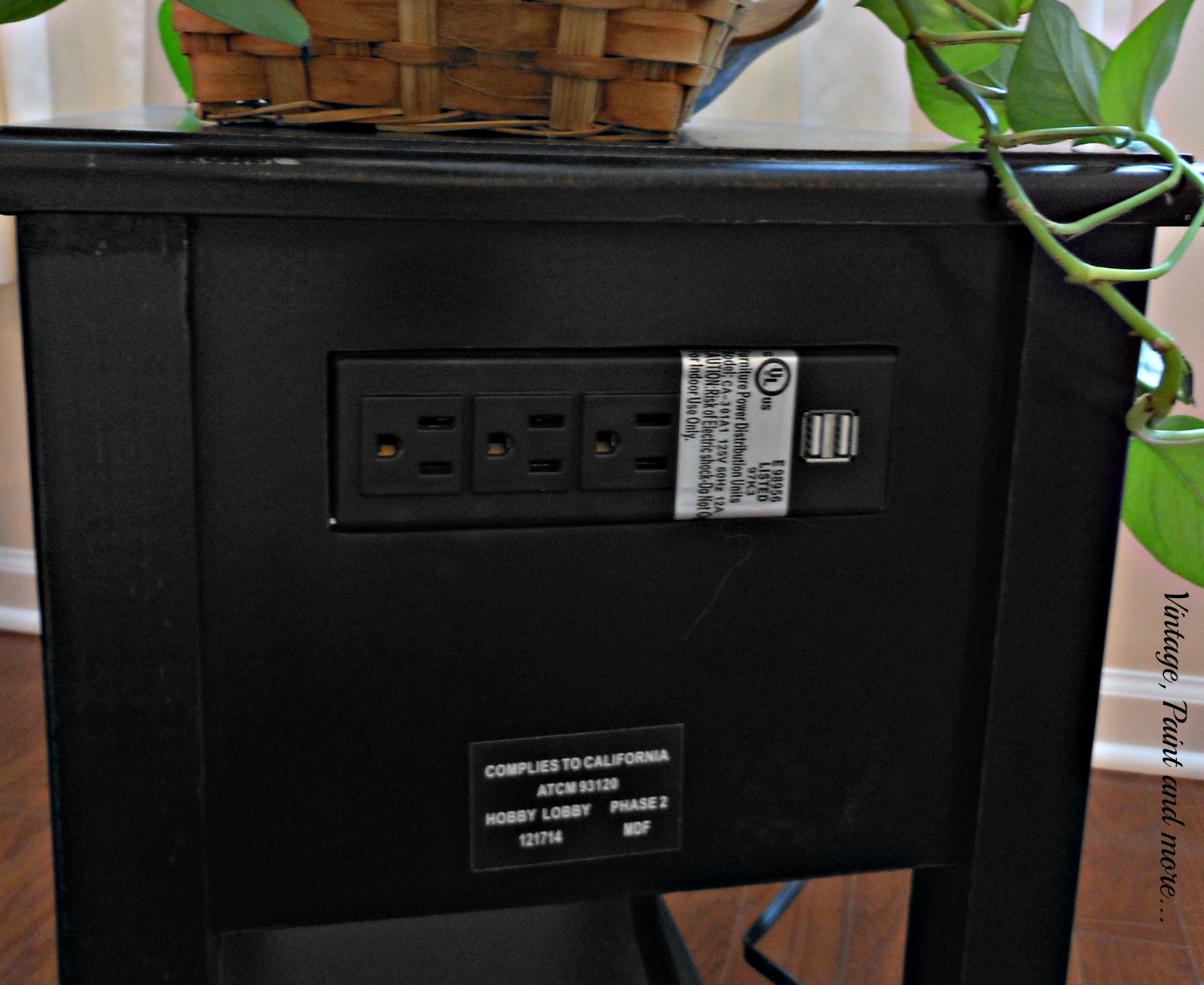 Unique Little Table Vintage Paint And More A Small Side Table With Electrical Outlets And Usb Ports To Charge Your Eclectronics