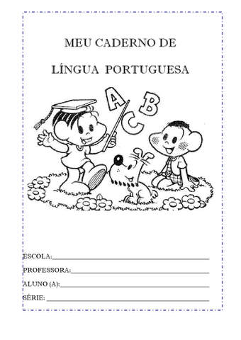 capas de caderno portugues