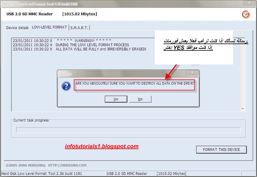 مدونة الكمبيوتر و الحماية برنامج لاصلاح الفلاش HDD Low Level Format Tool