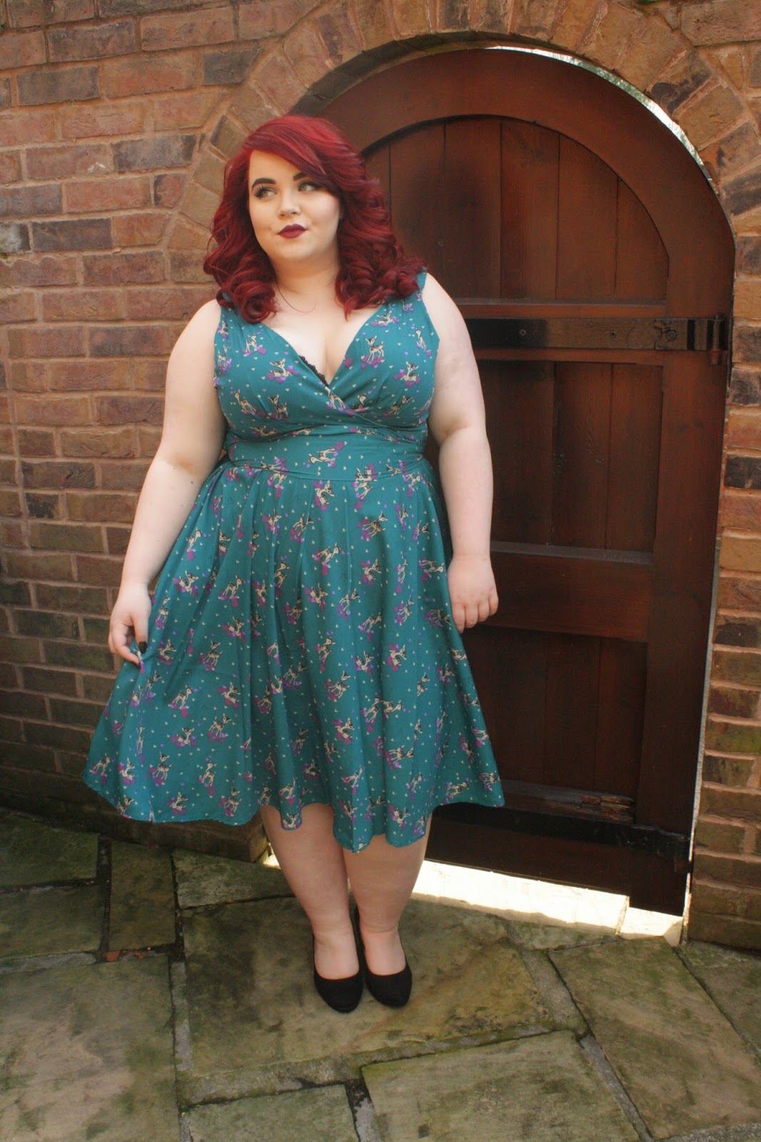 Bbw Coutures Teal Deer Dress She Might Be Loved 