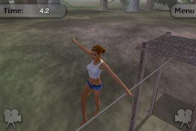 Tightrope balance and walking game for Apple iOS gadgets