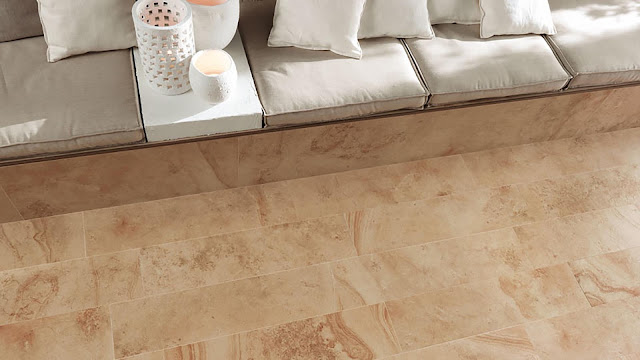 Floor tiles design for living room SUNROCK collection in Relais de Charme