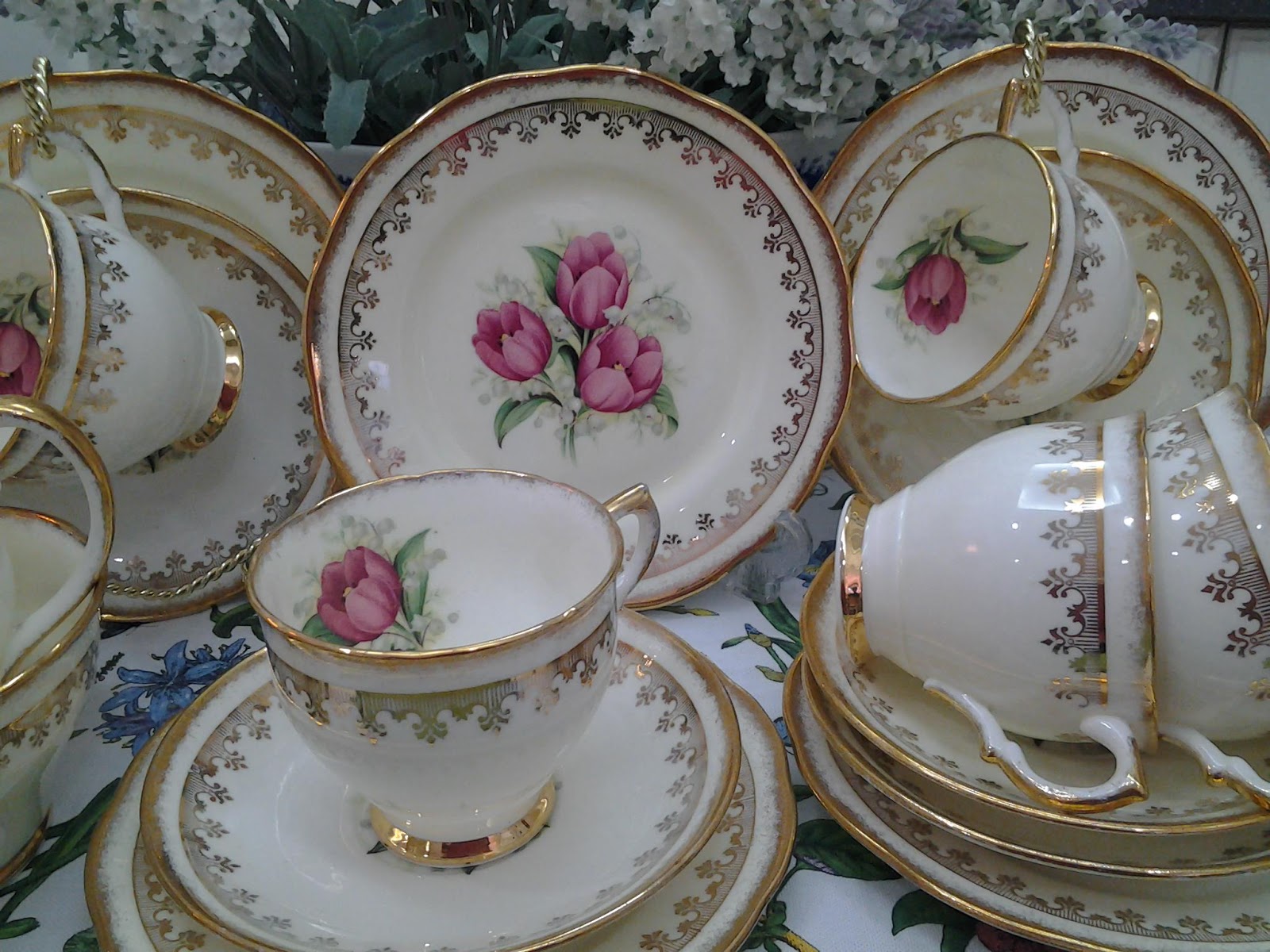 Lovely Treasures from English Garden English Tea Set for Sale