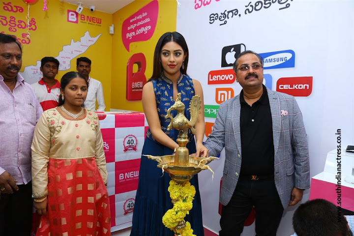 Anu Emmanuel launches B New Mobile Store at Bapatla