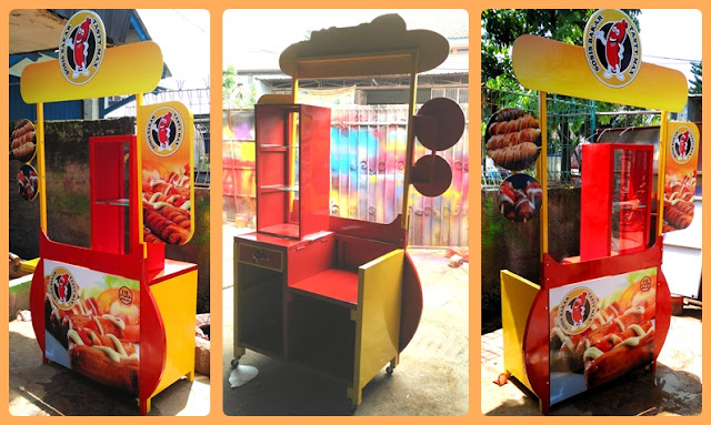 Booth Lipat Sosis Bakar Booth bongkar pasang,Meja lipat,Booth Lipat,Booth semeter,Gerobak Bongkar pasang
