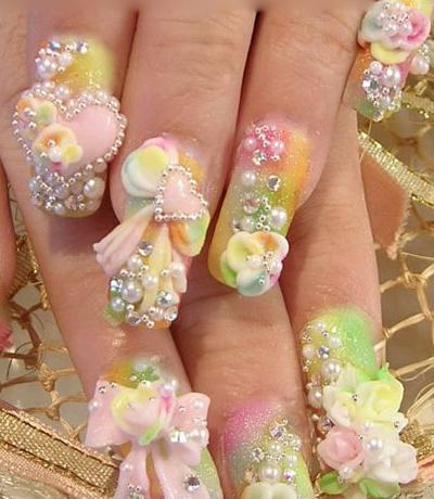 Nail Art Designs, Bridal Nail Art Designs, Wedding Nail Art Designs,Short Nail Designs,nail designs,nail polish,nail art,nails,nails designs