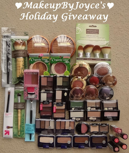 MakeupByJoyce's Huge Holiday Giveaway (Prize Includes 20 Items) (30/12)