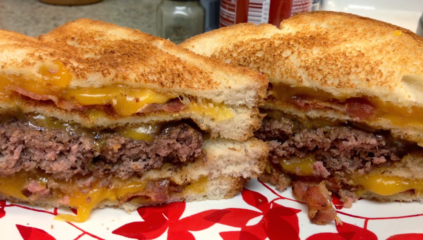 Great Gruel Bacon Grilled Cheese Sandwich Burger