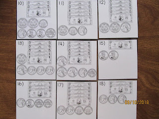 Counting Dollars and Coins Task Cards