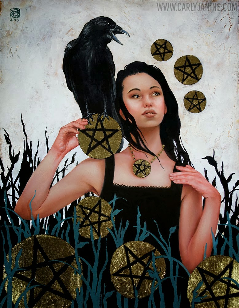 http://carlymazur.blogspot.com/2013/12/nine-of-pentacles.html