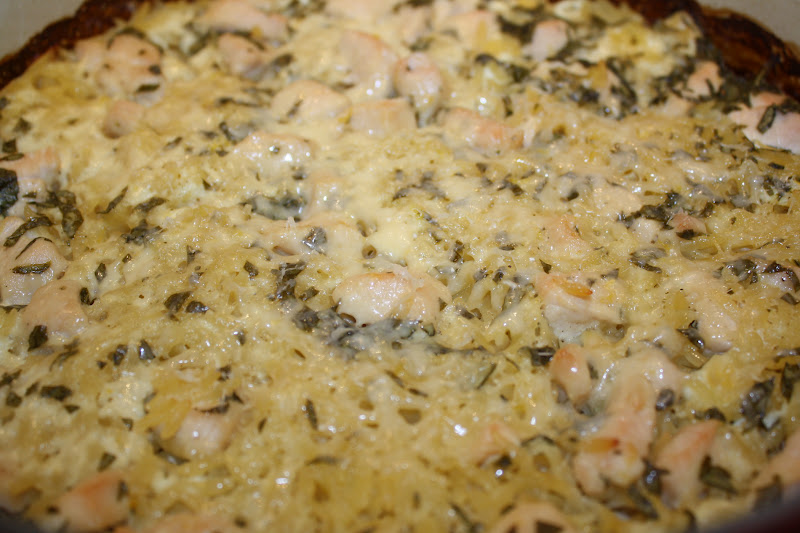 Hot Dinner Happy Home Chicken and Orzo with Goat Cheese