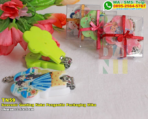 Souvenir Gunting Kuku Pengantin Packaging Mika