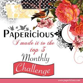 Made it to Top 3 in Papericious Challenge - September